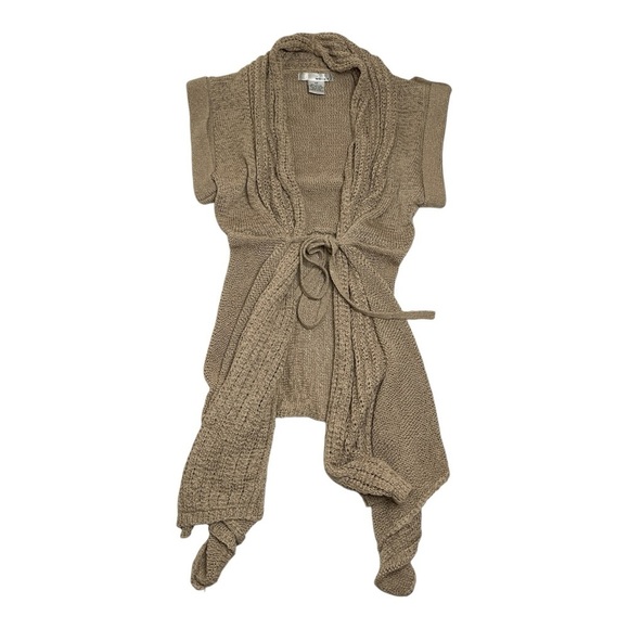 WD.NY Jackets & Blazers - WD-NY Open Knit Crochet Boho Vest Floral Design Size XS